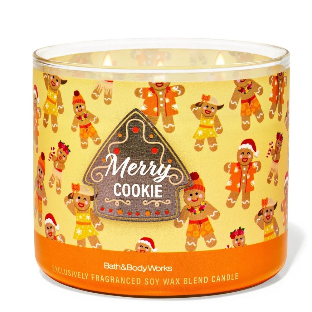 Bath & Body Works 3 Wick Candle Merry Cookie